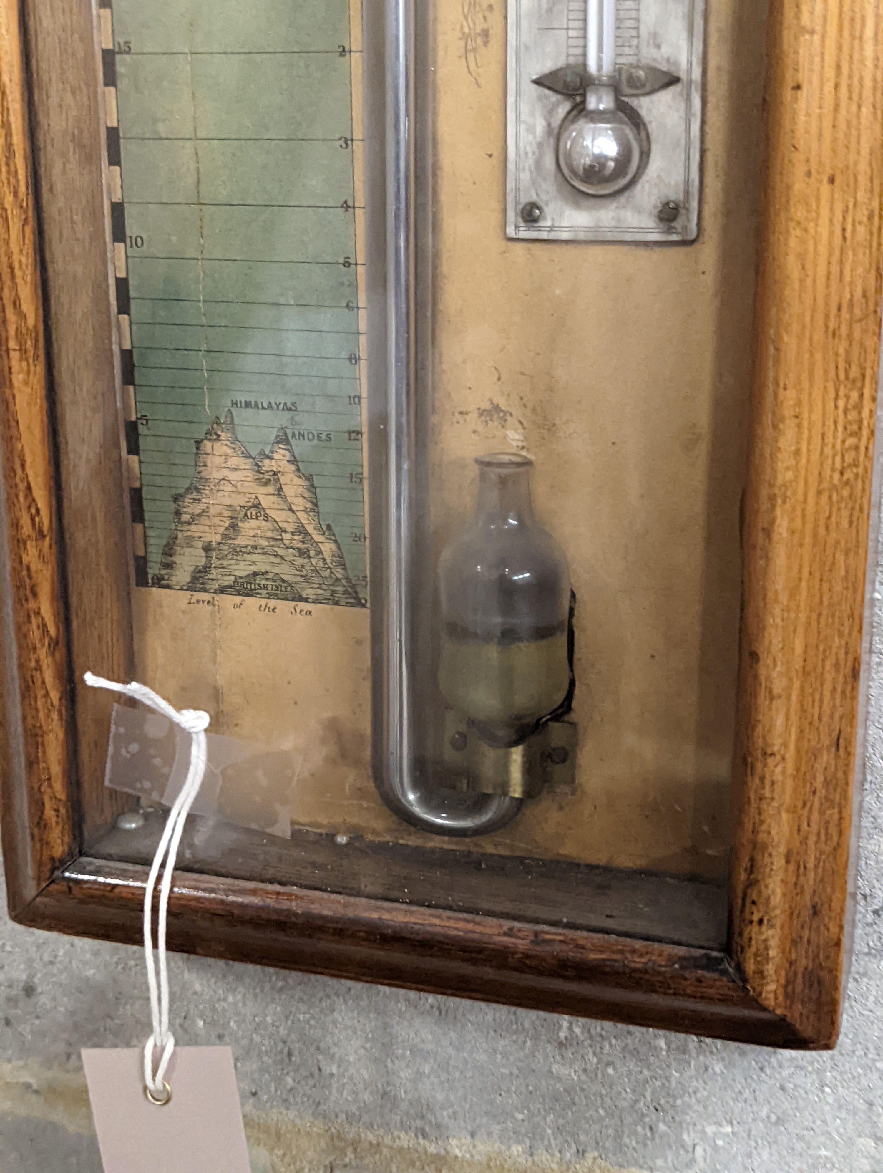 A Victorian Admiral Fitzroy mahogany barometer, height 90cm